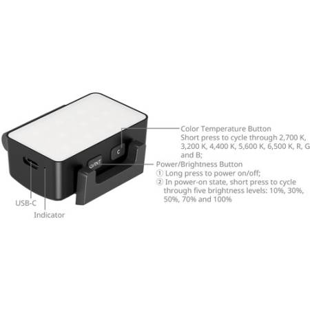 SmallRig 5745 - dedykowana lampa LED RGBWW do DJI Osmo Pocket 3